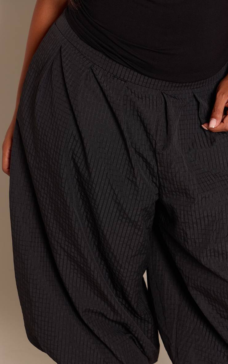 Noir Jorts Bouffants En Coton À Carreaux Grande Taille