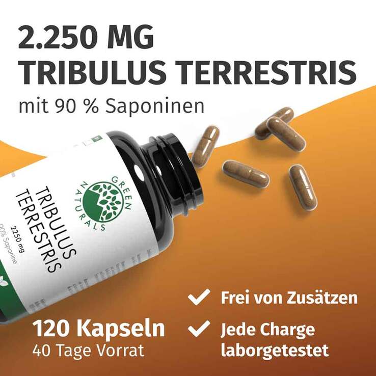 Green Naturals Tribulus Terrestris 2250 mg veg.Kps, 120 St