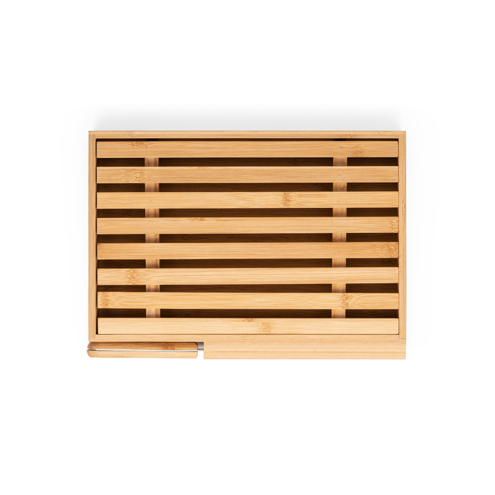 hi!dea 94321 - Planche à pain en bambou avec couteau inox