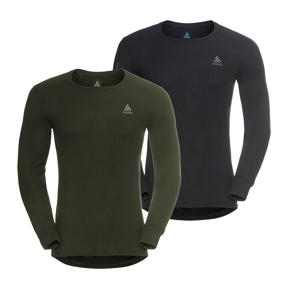 Odlo ACTIVE WARM - Maillot x2 Homme climbing ivy - black