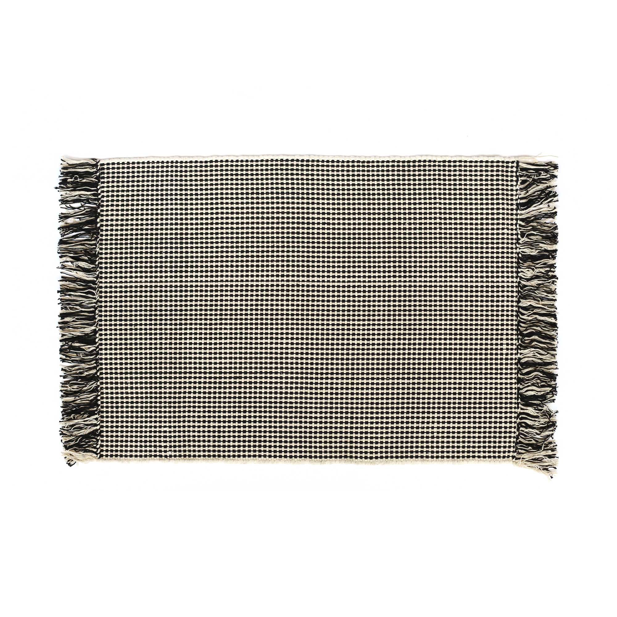 Mini-Rug 'Lelex' schwarz-weiß, B 90 cm, L 60 cm von fischer's lagerhaus