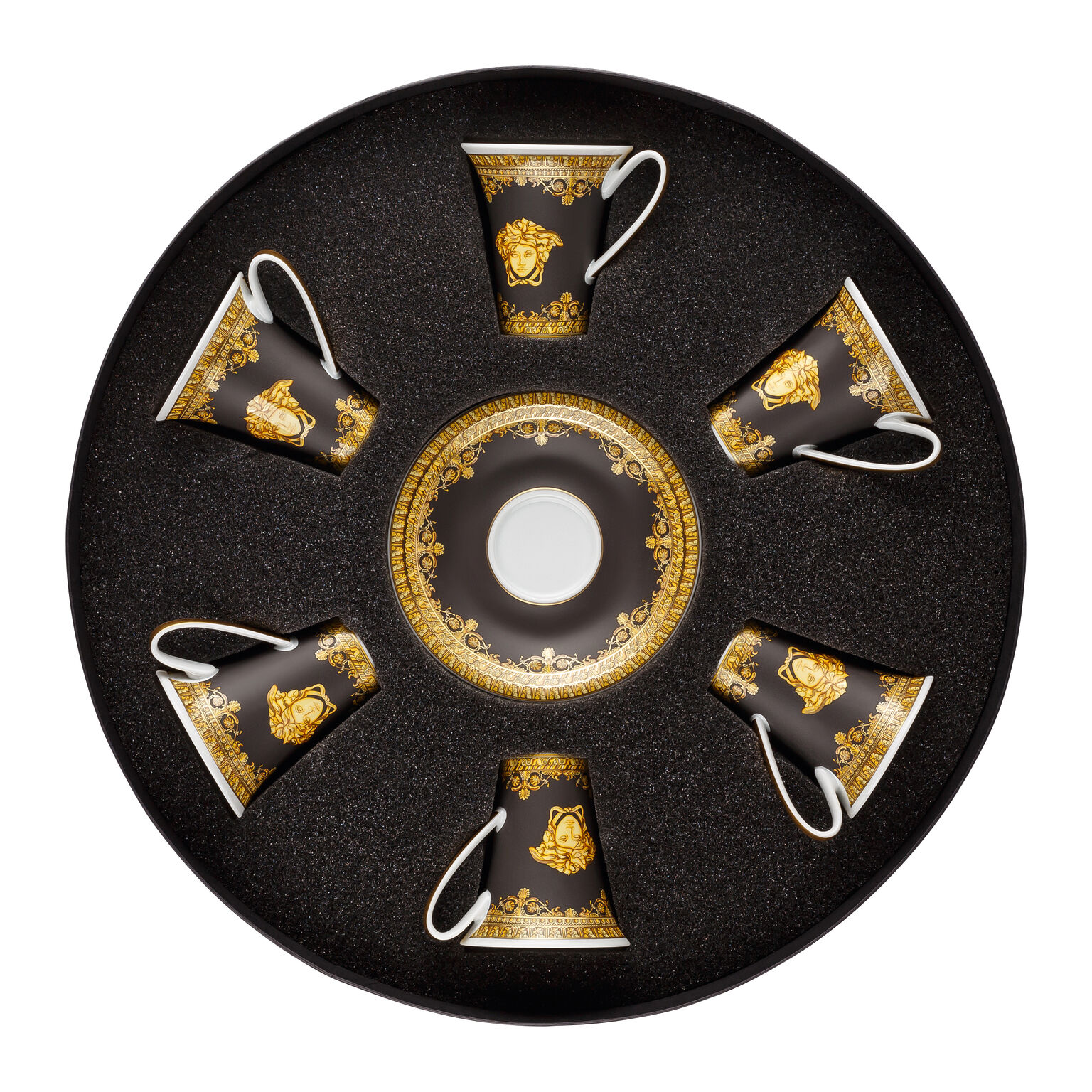 I Love Baroque Baroque Nero Set 6 Espresso-/Mokkatassen