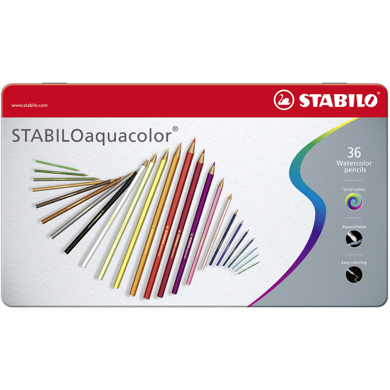 Stabilo Farbstifte aquacolor, 36er Schachtel, assortiert