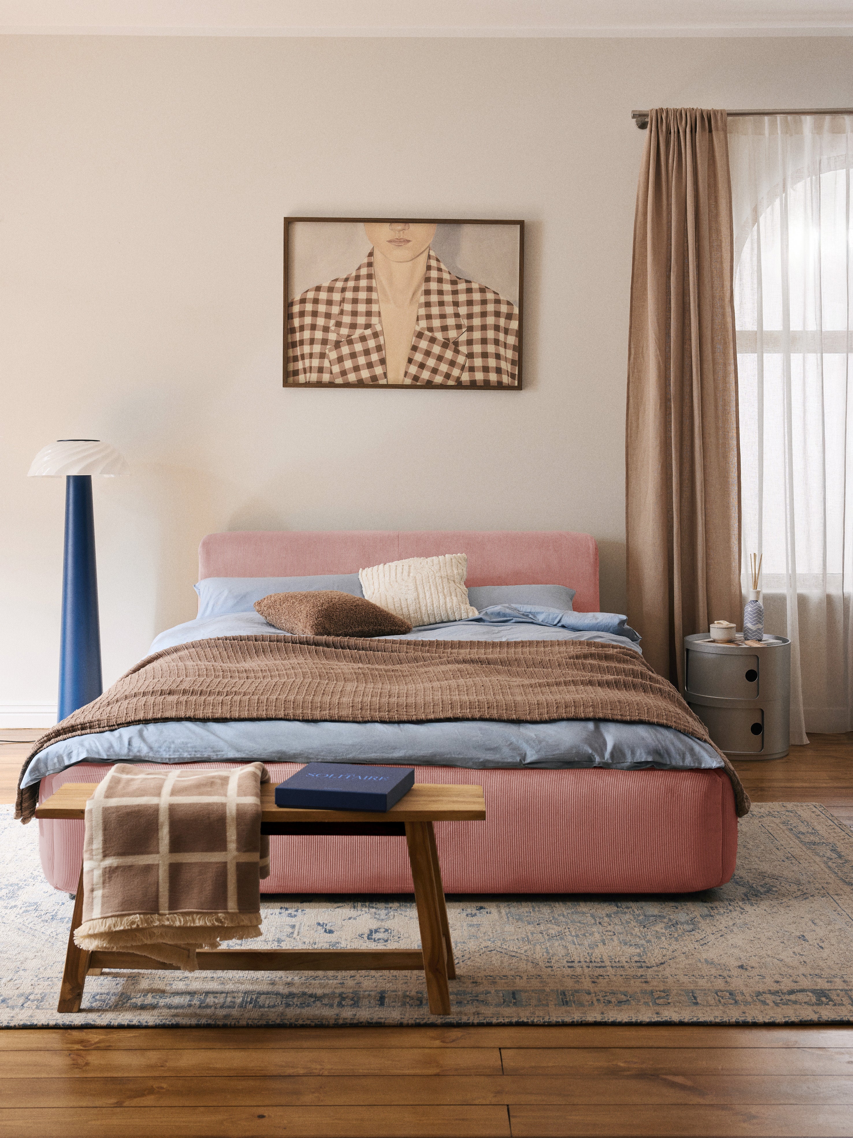 Gestoffeerd bed Melva met opbergruimte
