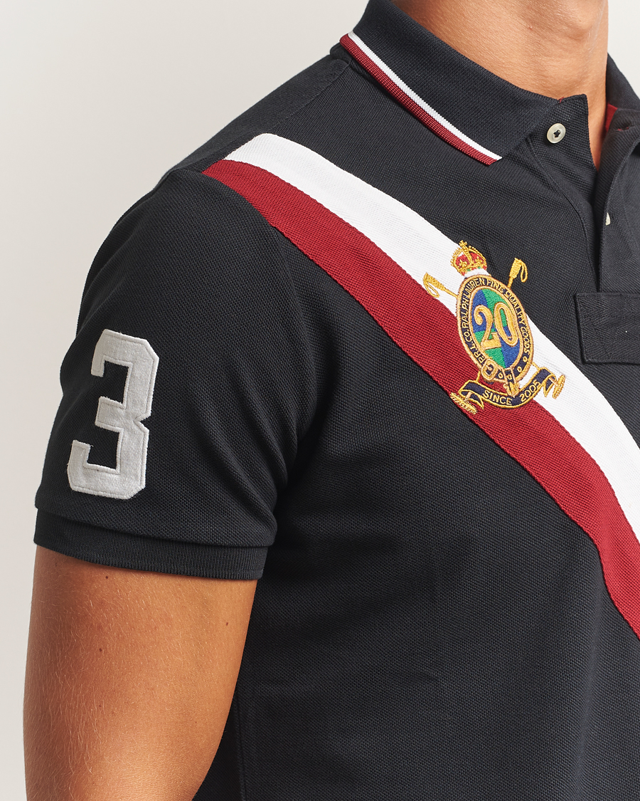Polo Ralph Lauren Diagonal Stripe Big Pony Polo Polo Black