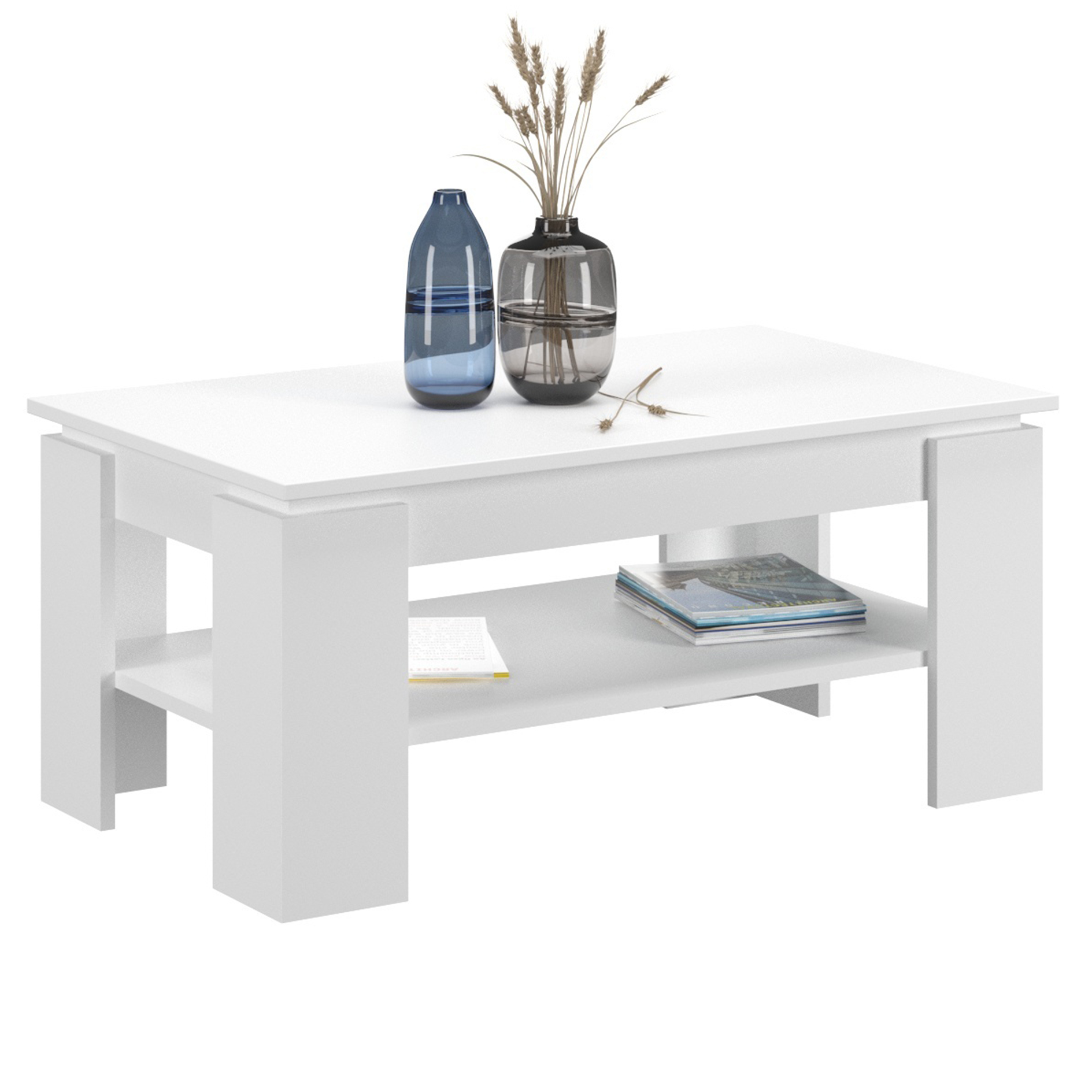 Couchtisch TITAN - weiß - 100 cm breit