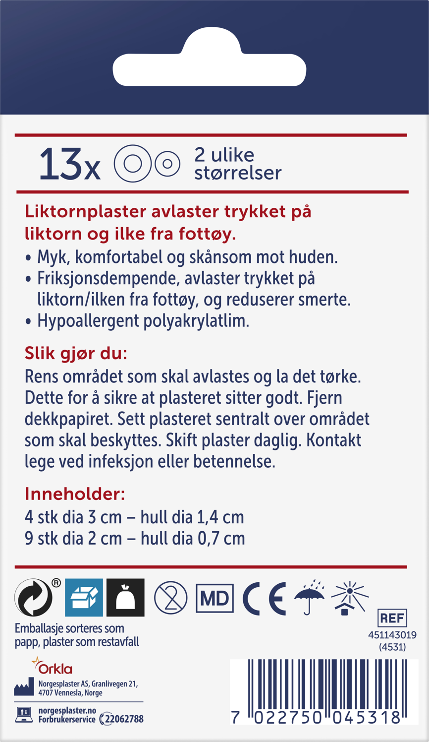 Norgesplaster liktornplaster 13 stk