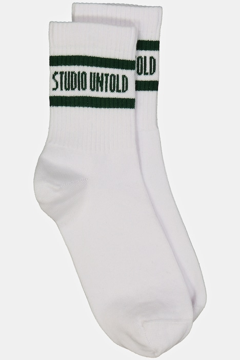 Statement Socken, gerippt, Logo
