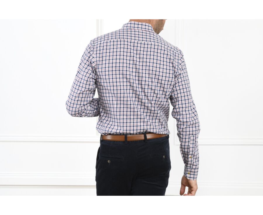 Chemise flanelle à carreaux bleus et rouges - EDMOND