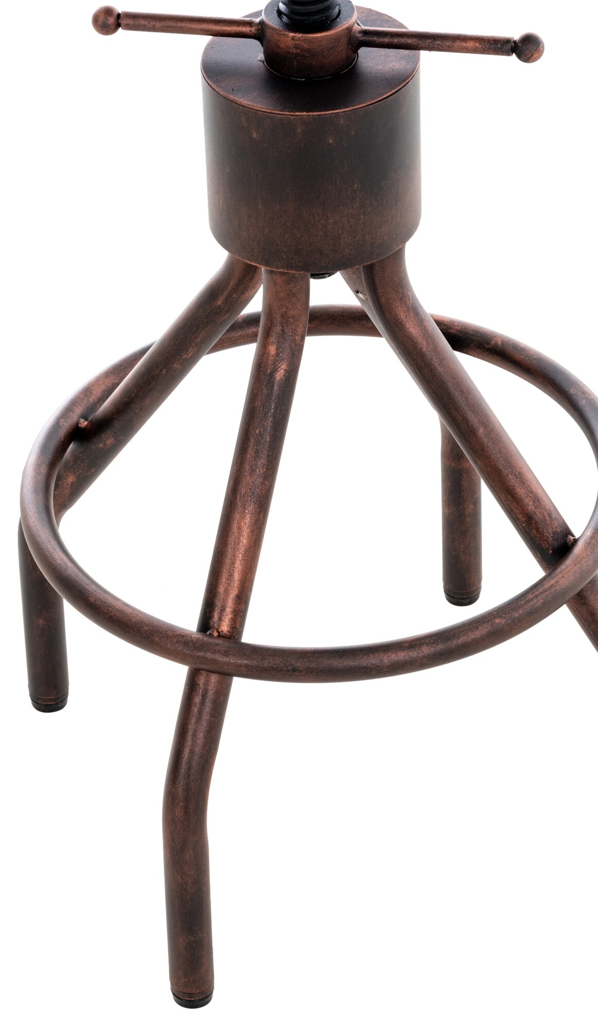 CLP 2er Set Barhocker Hanam Im Industrial-Design I Höhenverstellbarer Metall Barstuhl Mit Holzsitz Und Rückenlehne