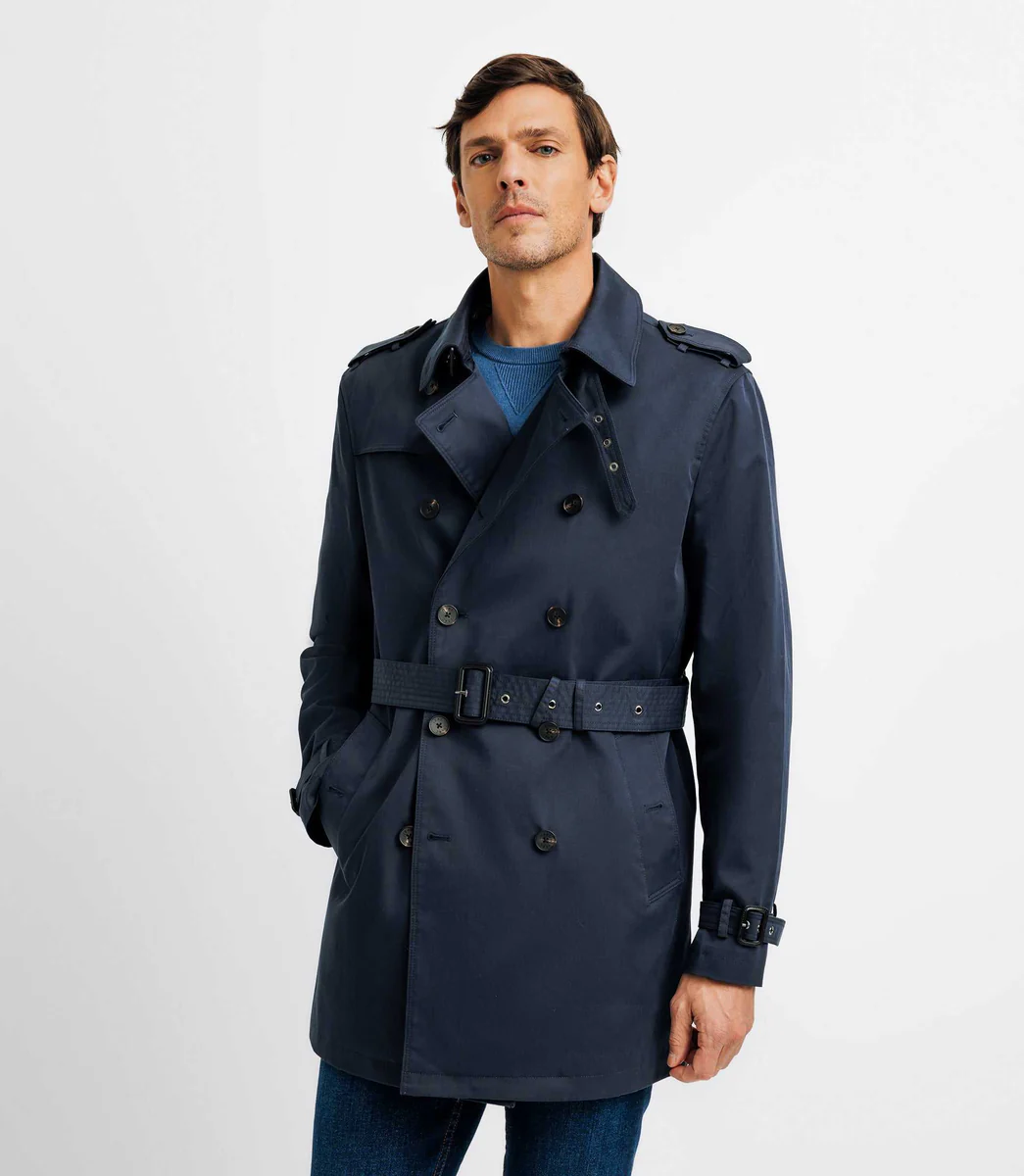 Trench croisé marine