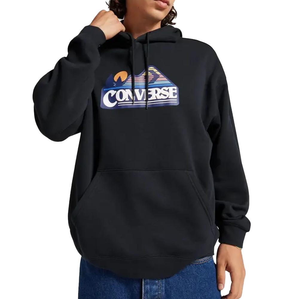 Converse Sweat à Capuche Marine Homme Converse Elevated Logo Graphic