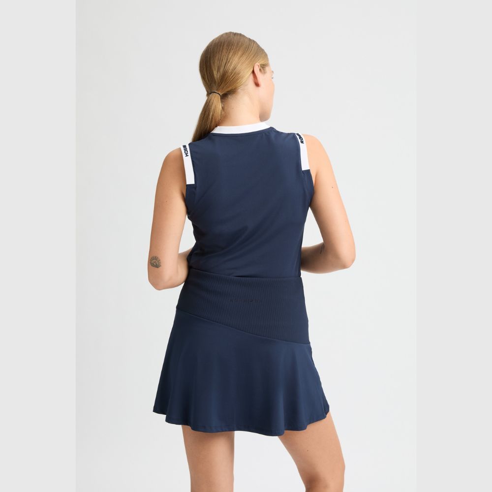 Abby Sleeveless Top Dame Navy/Hvit