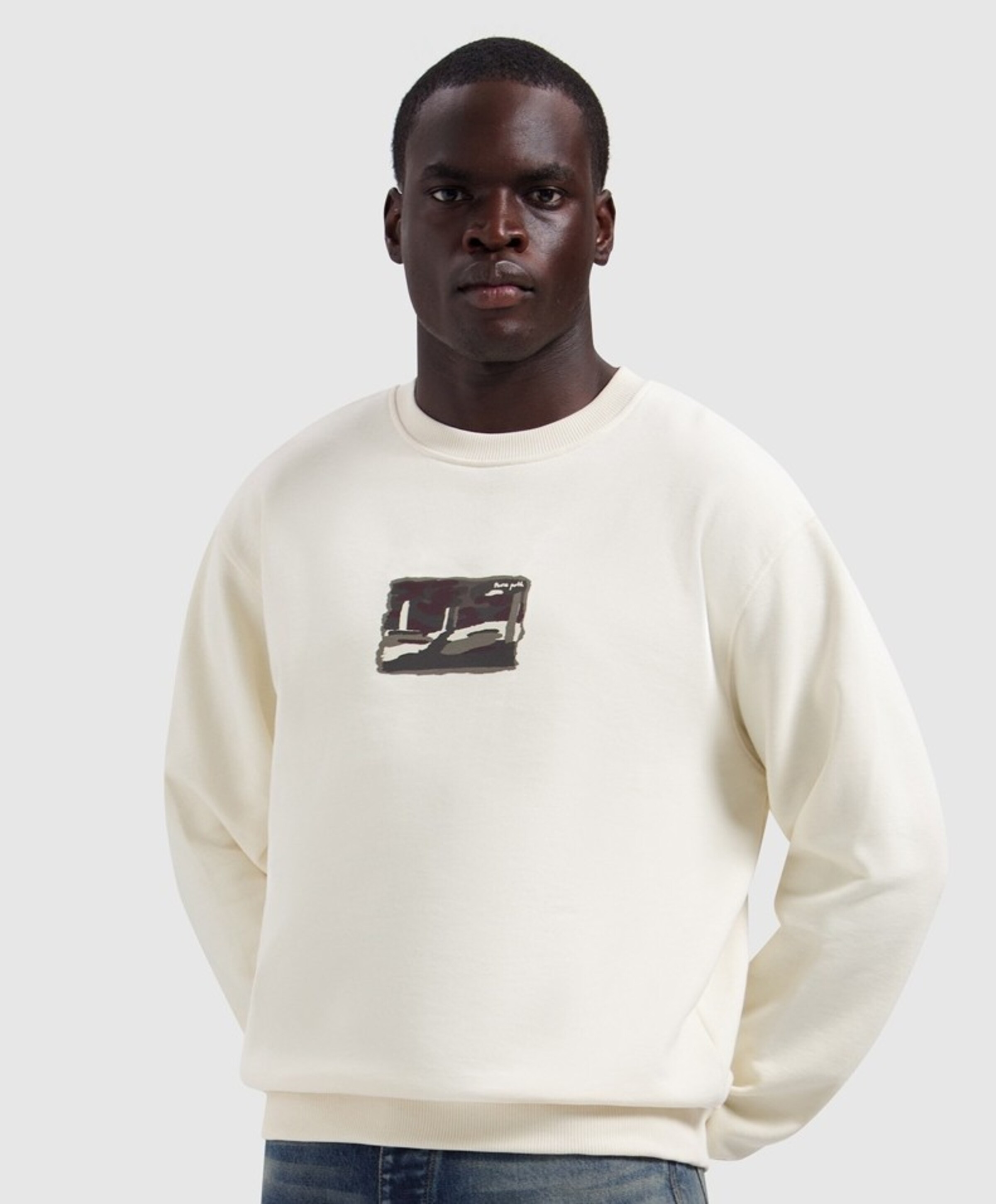 Pure Path Heren sweater ecru