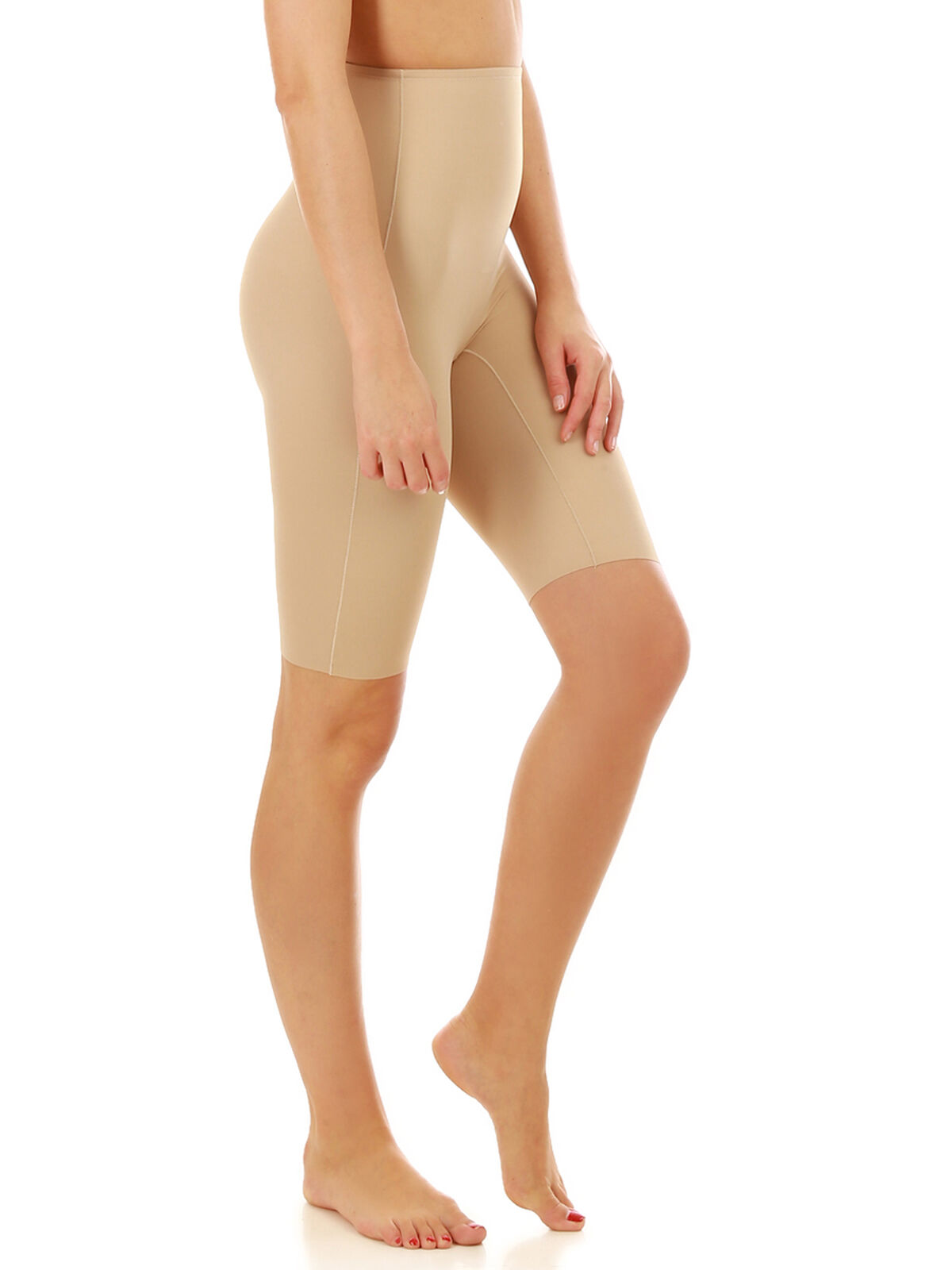 Corsaire court sculptant taille haute- Beige
