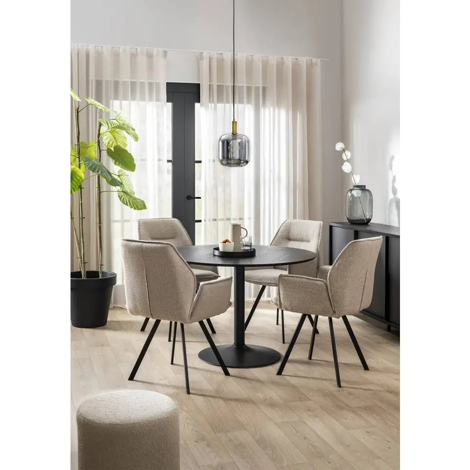 Dressoir Julia - zwart - 86x156x40 cm