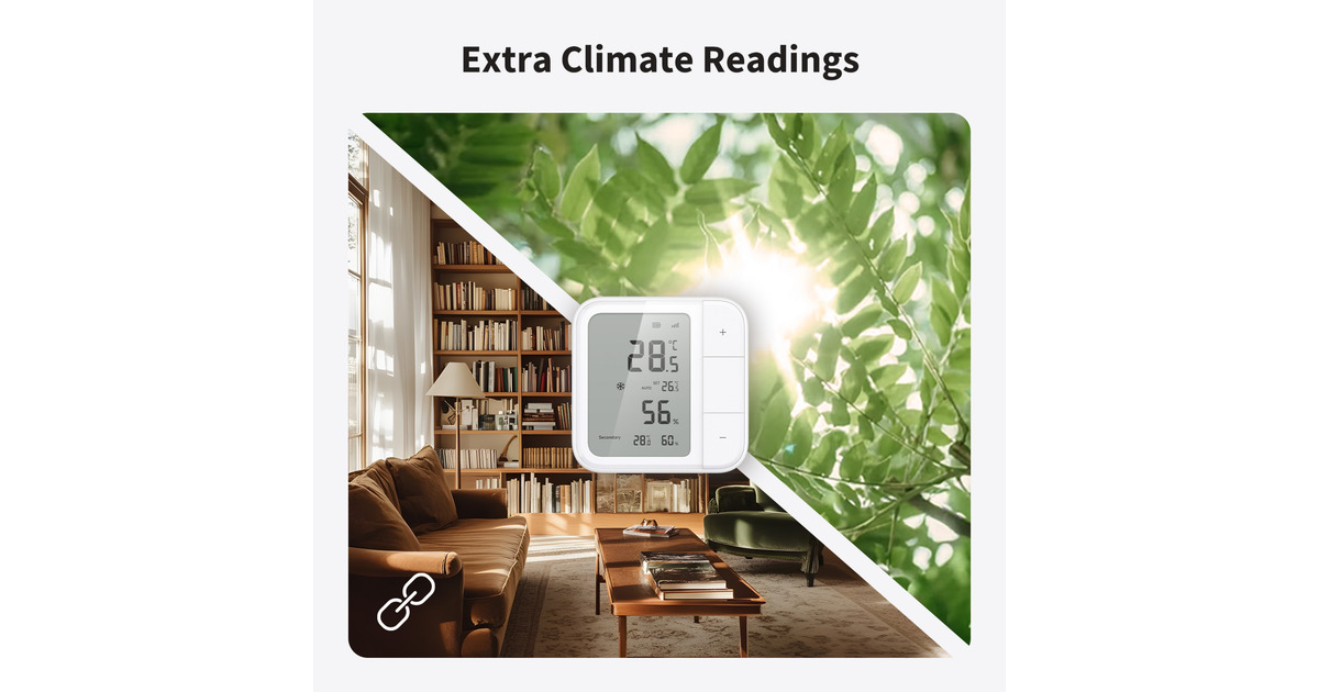 AqaraClimate Sensor W100  (Wit, Zigbee, Thread, Bluetooth, Matter)