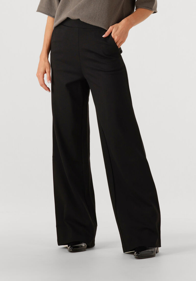 zwarte knit-ted wijde broek flore