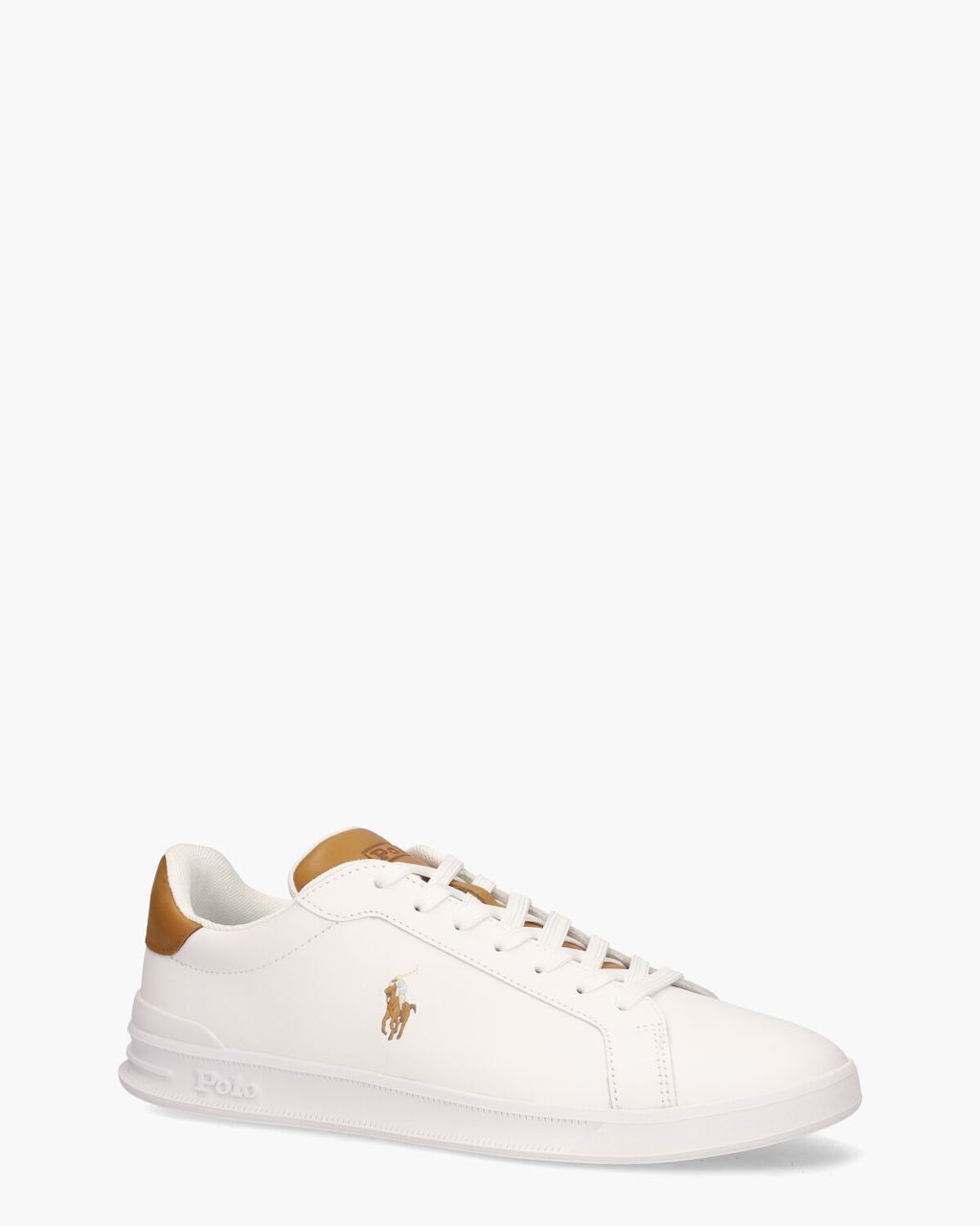 Polo Ralph Lauren Heritage Court Wit/Cognac Herensneakers