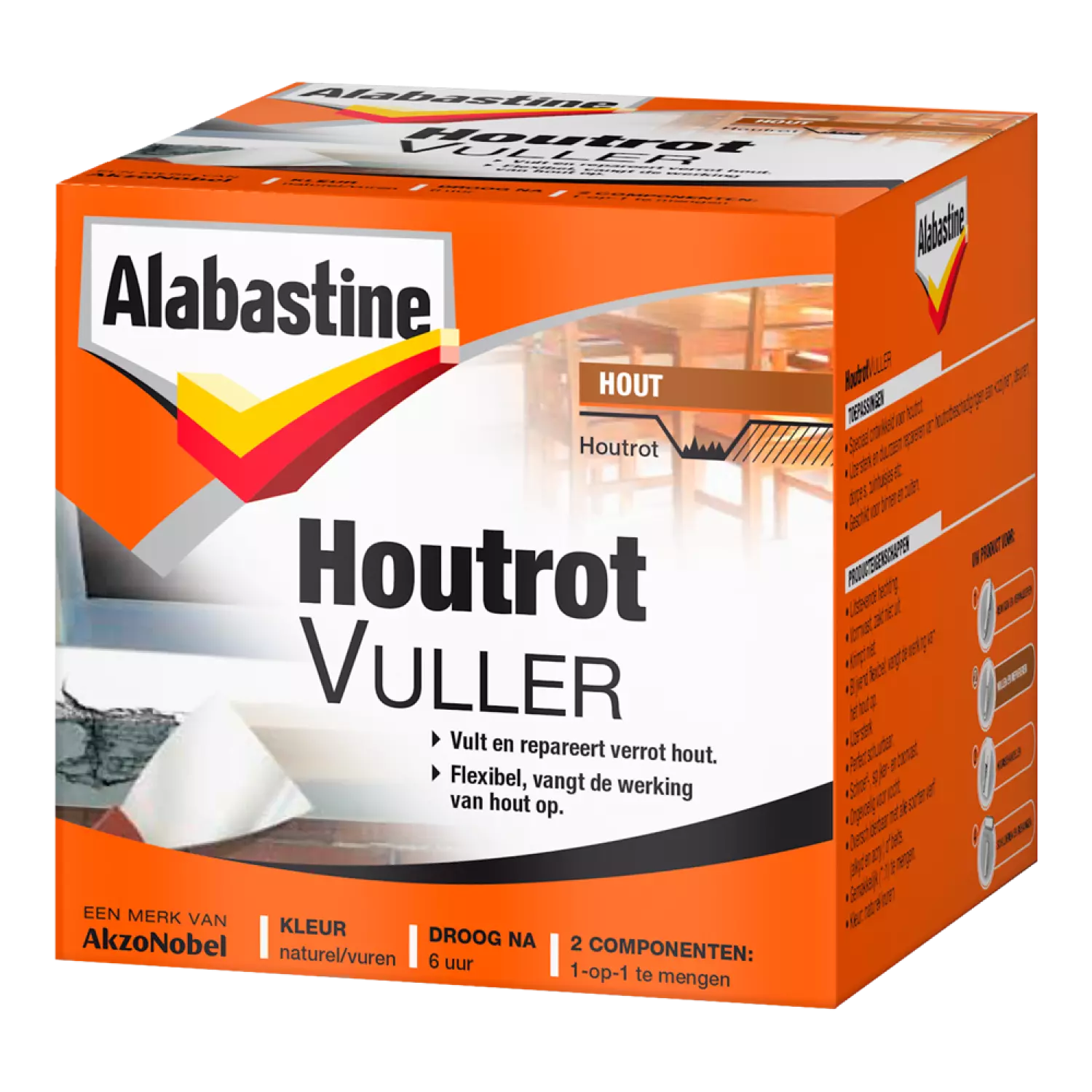 Alabastine Houtrotvuller - Poeder - Naturel/vuren - 500gr