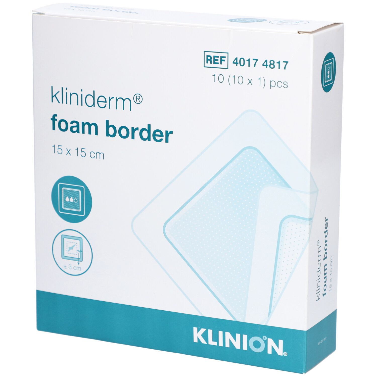 Kliniderm Foam Schaumverband mit Rand 15x15cm