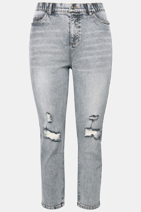 Mom-Jeans, Wide Legs, 5-Pocket, destroyed