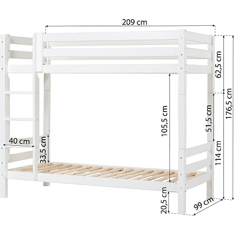 Hoppekids ECO Luxury høj køjeseng 90x200 cm