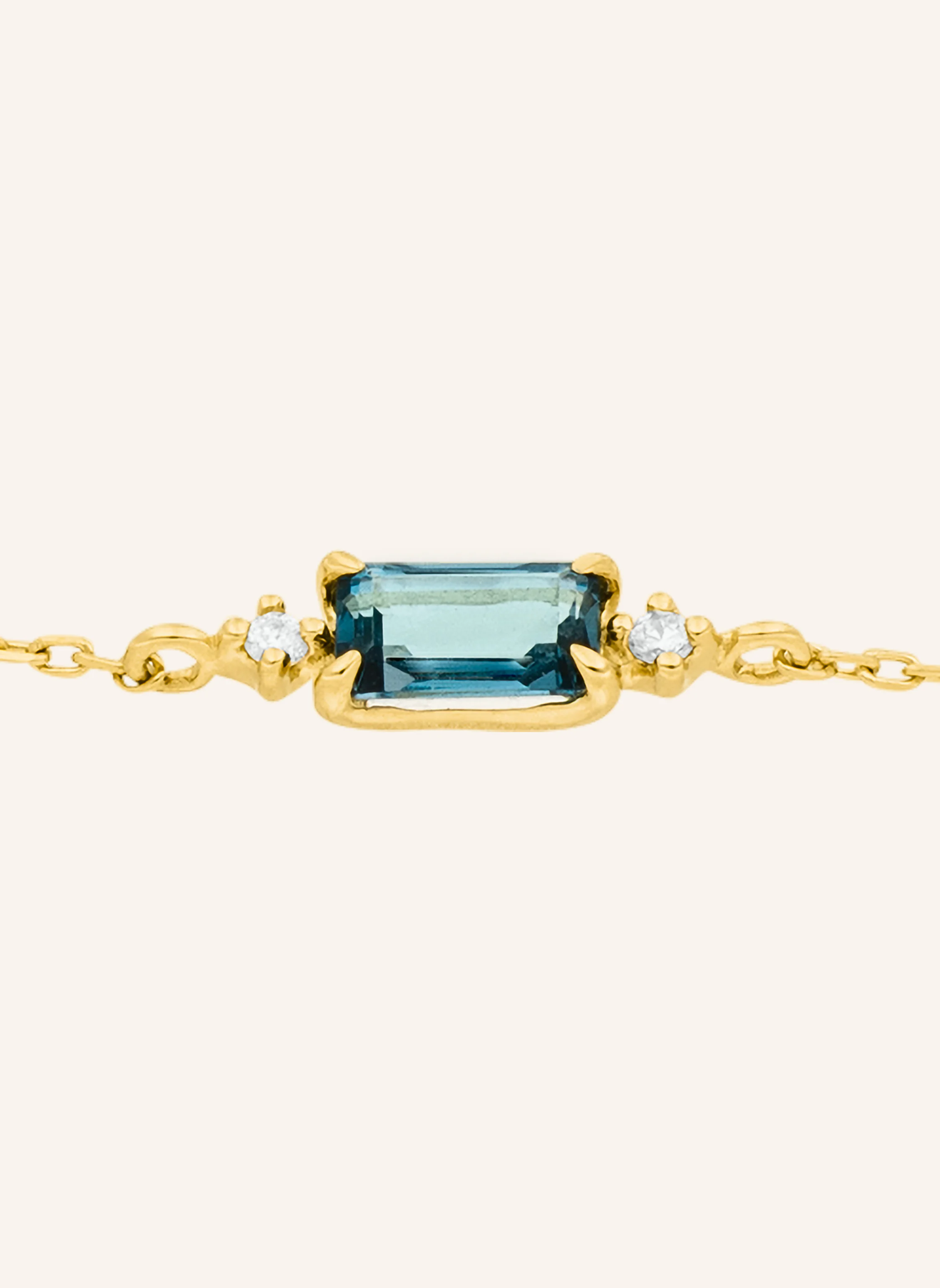 Leaf Armband LONDON BLUE TOPAZ aus 14 Karat Gelbgold