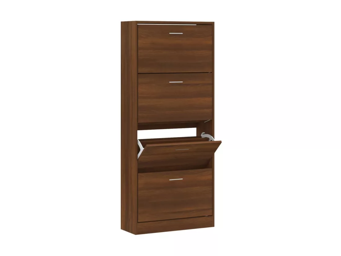 Armoire à chaussures Chêne marron 63x24x147cm Bois d'ingénierie