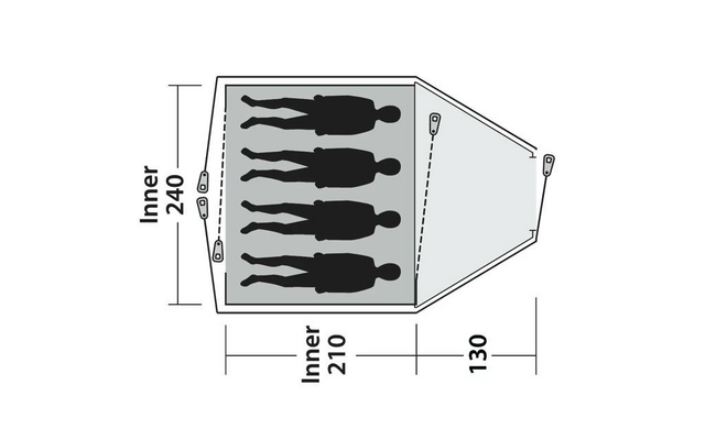 Outwell Cloud 4 Kuppelzelt für 4 Personen