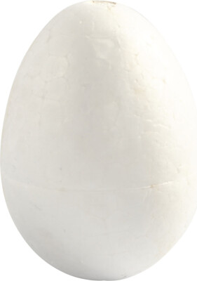 Æg - H 6 CM - Hvid - 5 Stk