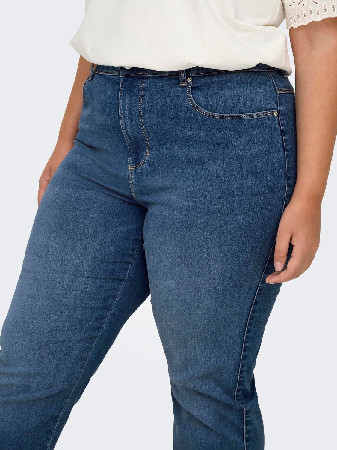 CARAUGUSTA Hohe Taille Gerade geschnitten Jeans Light Medium Blue Denim