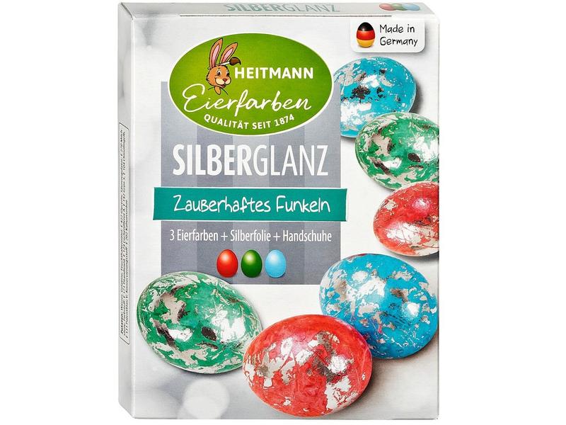 Brauns Heitmann Eierfarben Silberglanz Mehrfarbig, 1 Stück Oster Eierfarben