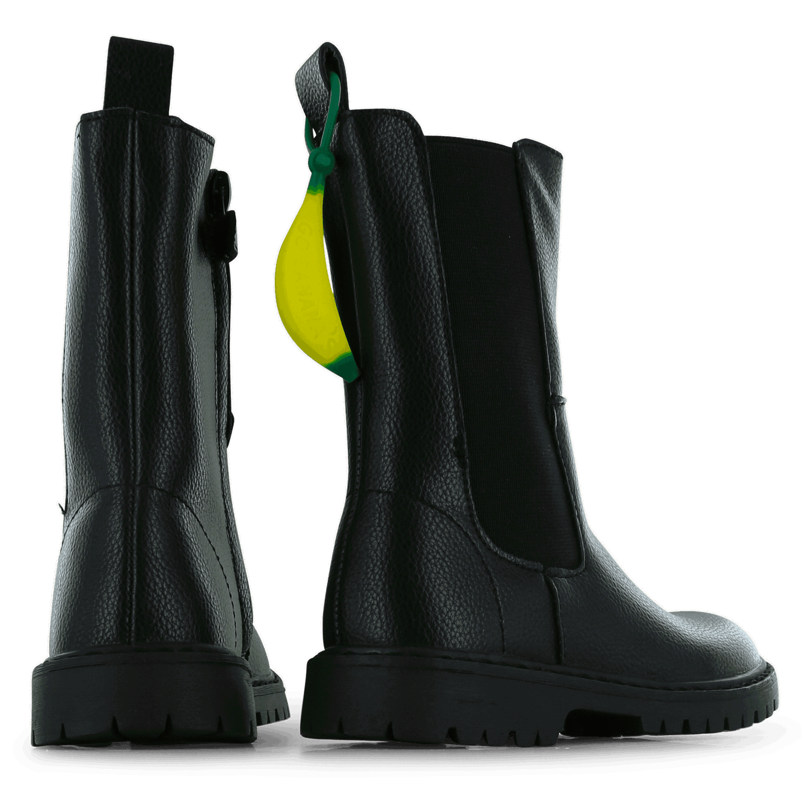 Go Banana’s zwarte hoge laars Microfiber leer | Sale