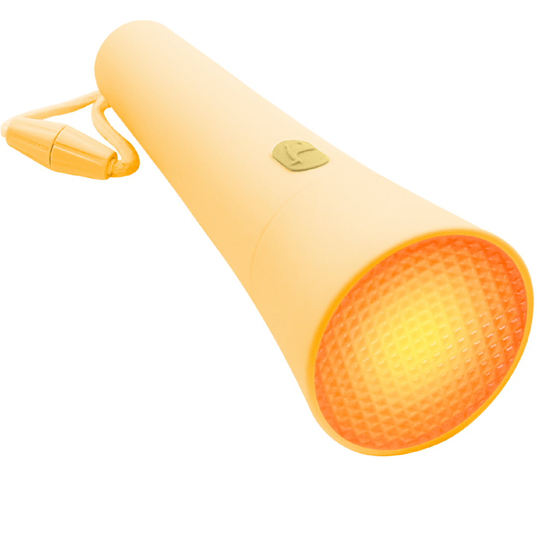Lalarma zaklamp geel