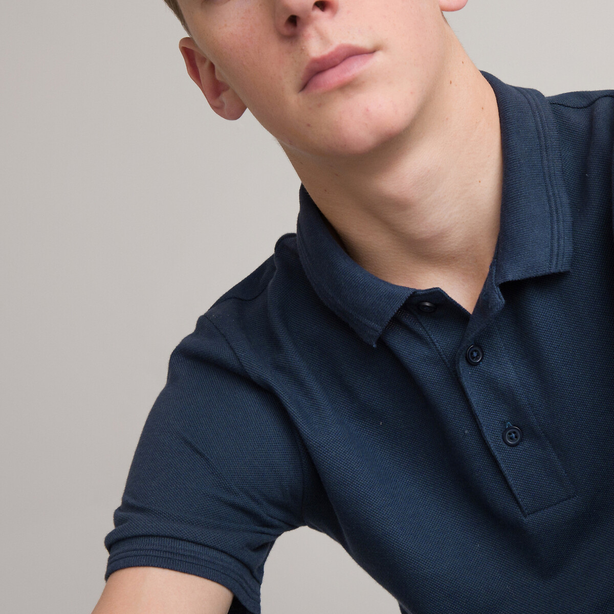 LA REDOUTE COLLECTIONS<br>Polo de manga curta em jersey piqué