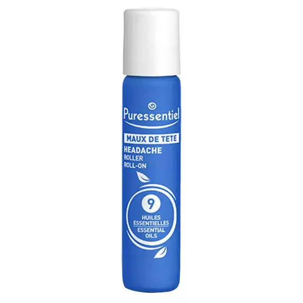 Puressentiel Wellbeing Roll-on para Dor de Cabeça com 9 Óleos Essenciais 5ml