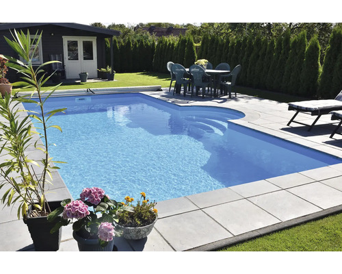 Zwembadrandsteen Margo Element recht parelgrijs 49,5 x 31 x 3,2 cm