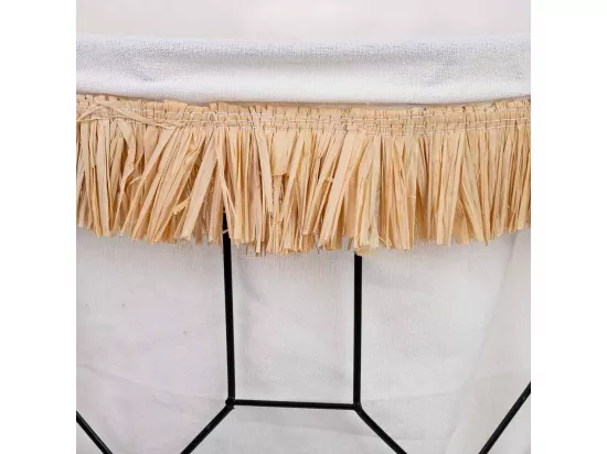 Panier de rangement en métal et tissu D36x36/43