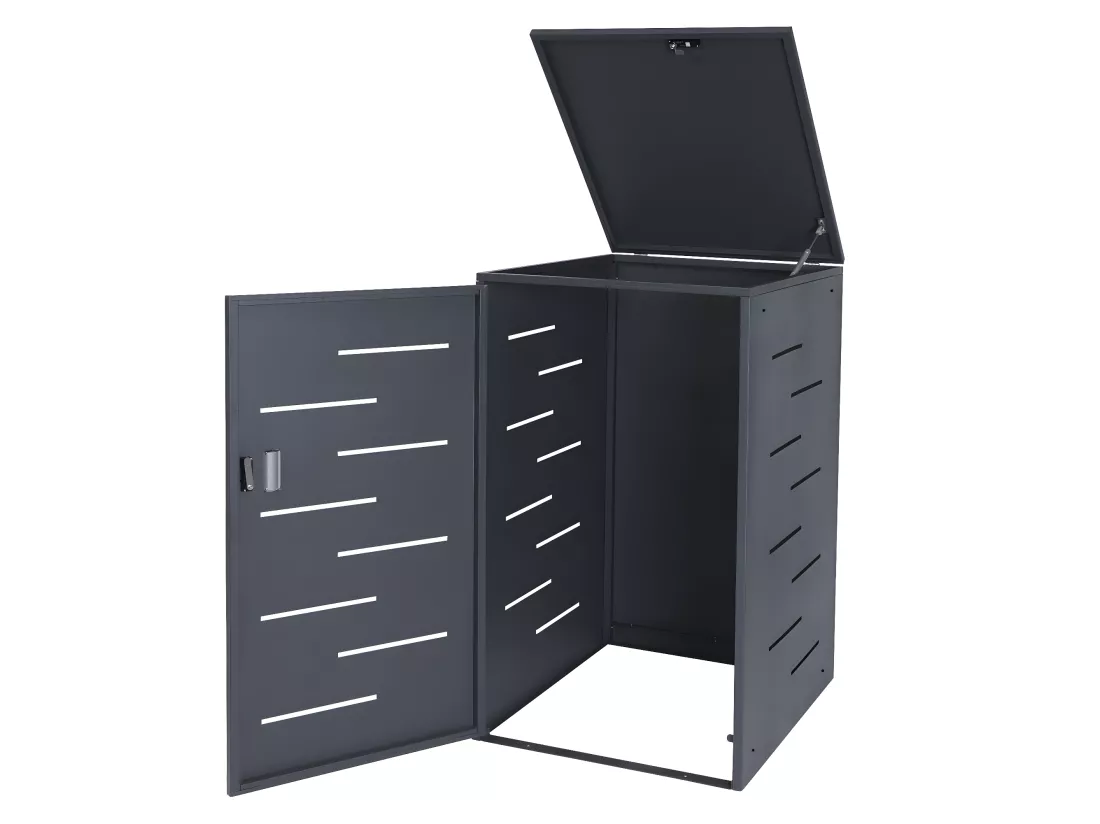 Habillage de poubelle MCW-E83, acier anthracite