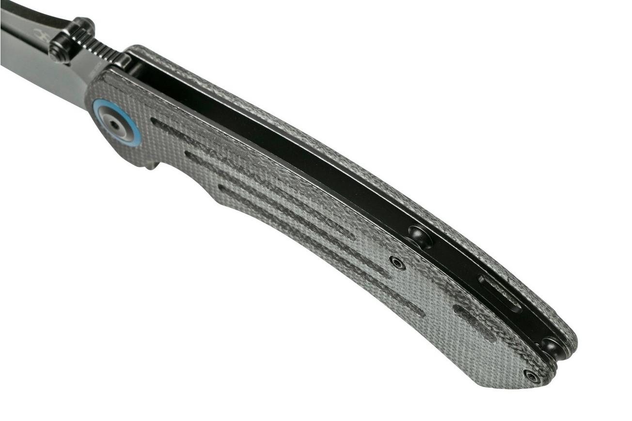 Kansept Pretatout T1032A2 Blackwashed 154CM, Black Micarta zakmes, Kmaxrom design