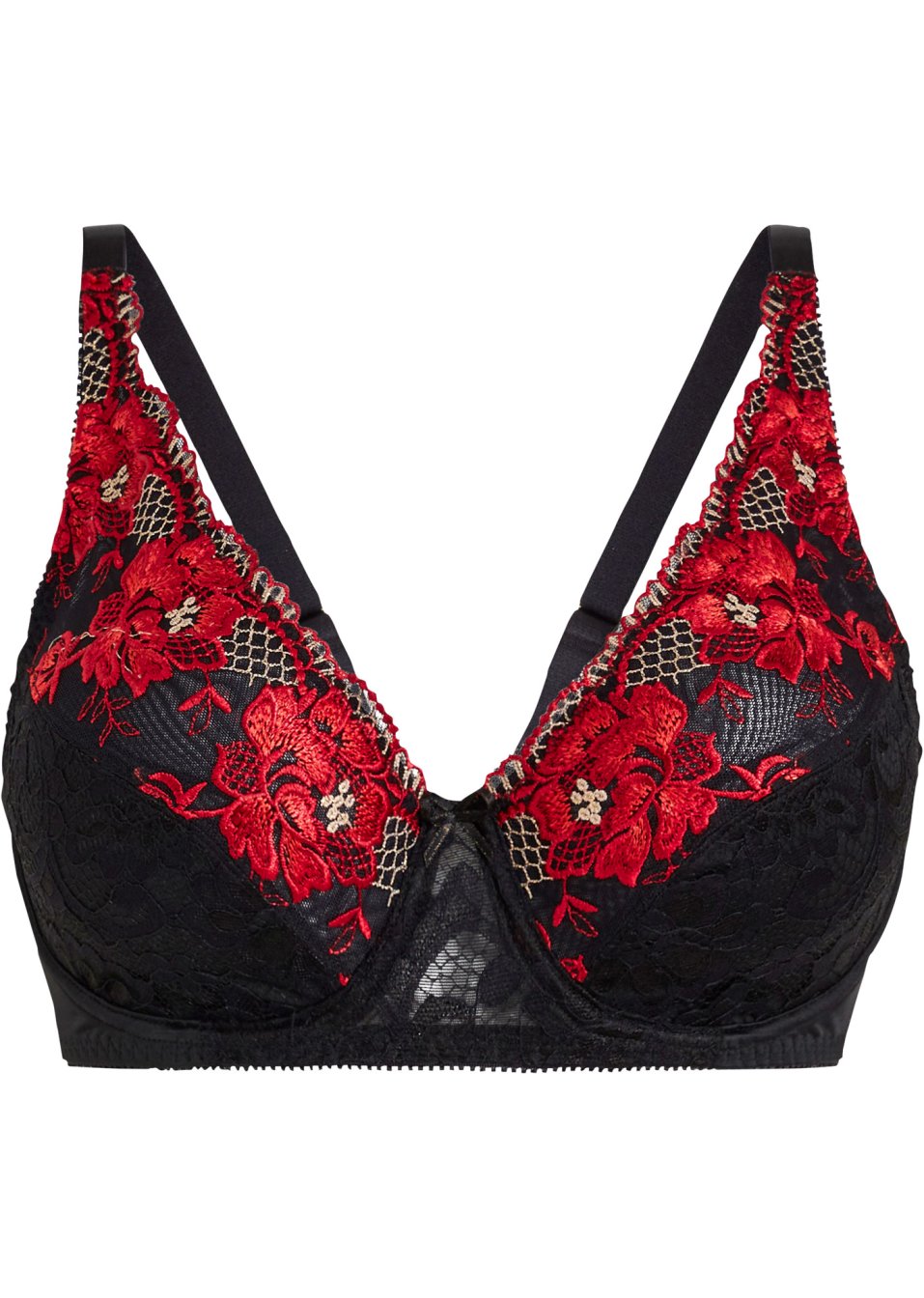 Soutien-gorge à armatures avec broderie et détails dorés