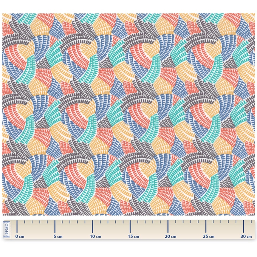 Tissu Coton Au Mètre Ex2321 Ethnique Multicolore