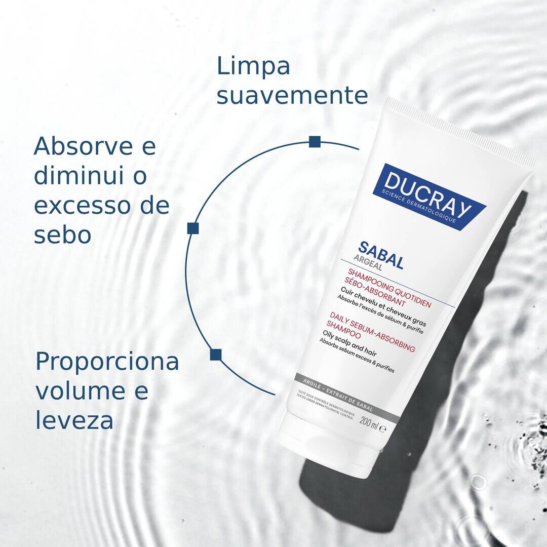 Ducray Sabal Argeal Champô Diário Seboabsorvente 200ml - 200ml