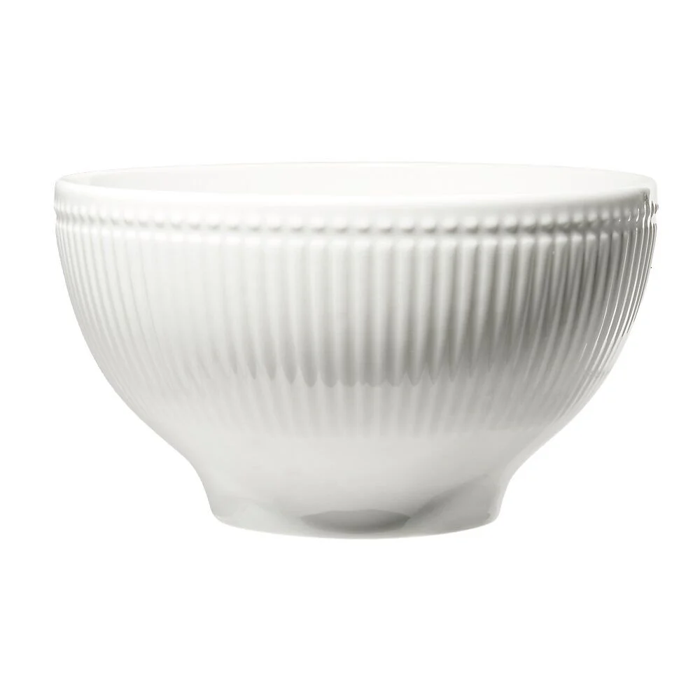 Bol Colombe en porcelaine striée blanc Ø15xH8cm
