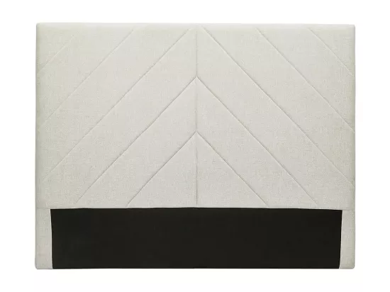 Tête de lit en tissu effet velours beige L160 cm AVAH