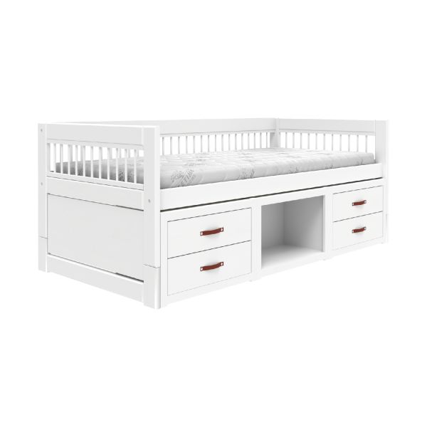 LifeTime Breeze Kajuitbed – Met Boekenkast – Luxelattenbodem