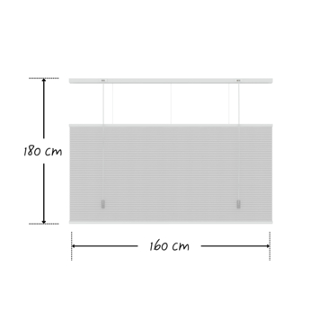 KARWEI dubbel plisségordijn lichtdoorlatend wit (kleurnr. 6001) 160x180 cm (bxh)