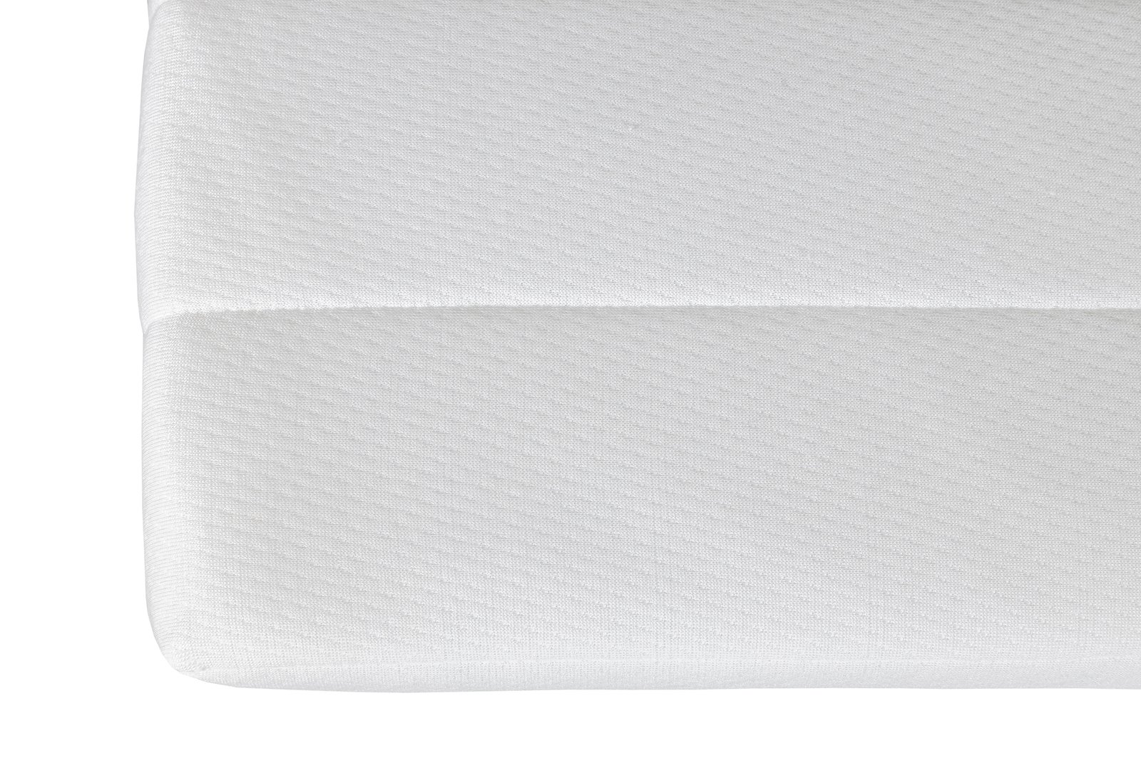 Basic overmadrass 120x200 cm I tekstil Roma 5 cm, Jersey strech hvit tekstil