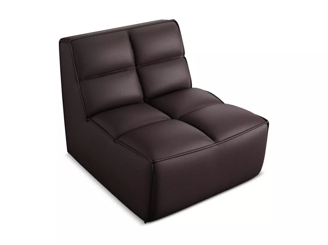 Fauteuil en Cuir artificiel - prune - KALAI
